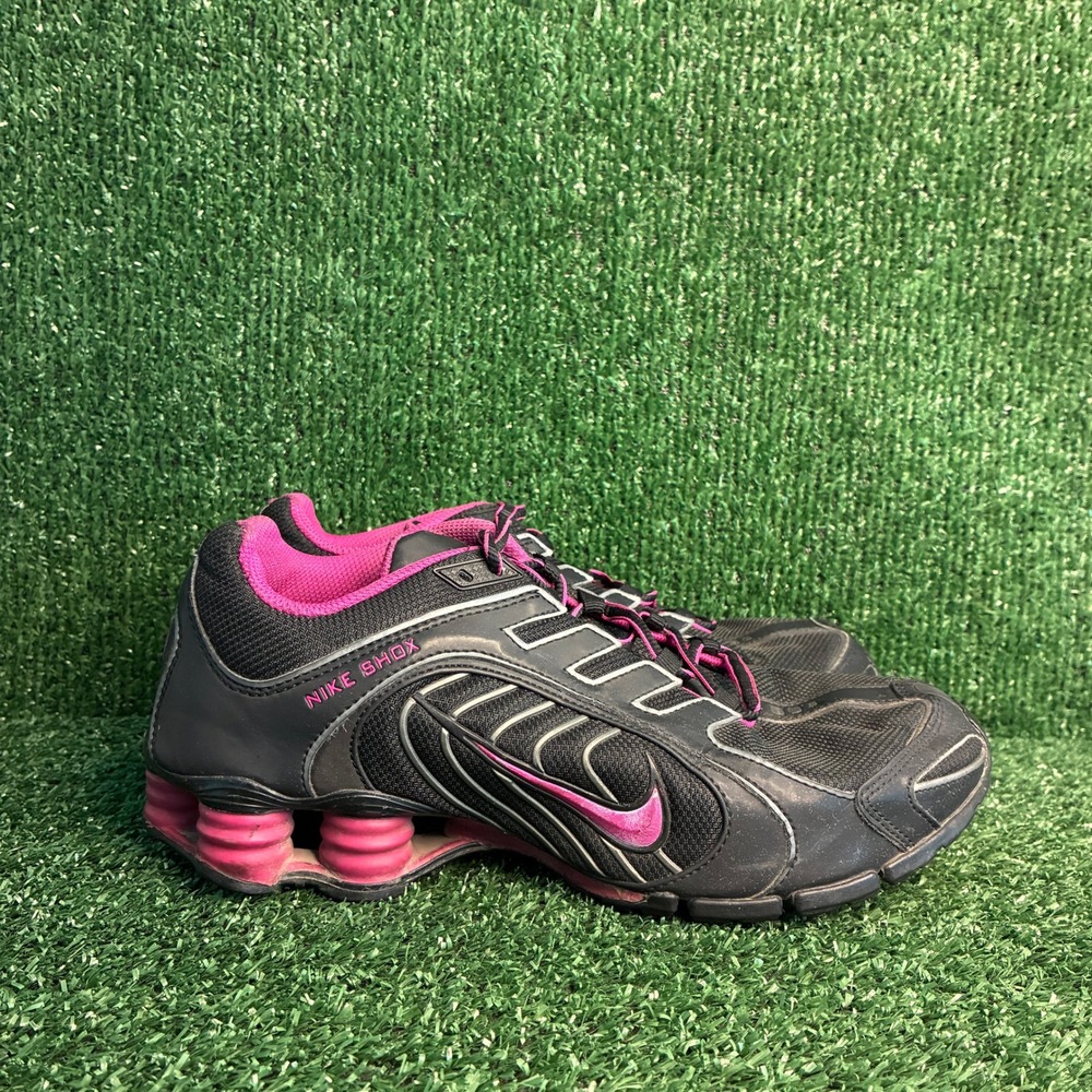 Nike Shox Navina Athletic Running Y2K Gorpcore Sneakers Black Pink Womens Sz 8.5